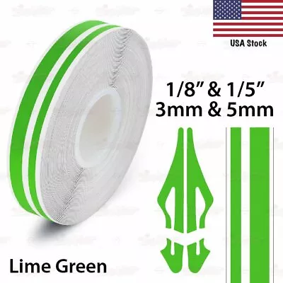 9/16  Roll Vinyl Pinstriping Pin Stripe Double Line Tape Sticker 15mm LIME GREEN • $9.95