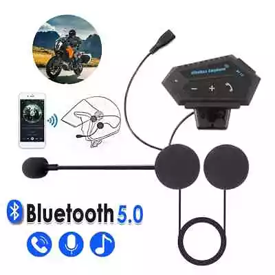 Motorcycle BT Helmet Headset Wireless Hands-free Call Kit Stereo Anti-interferen • $30.99