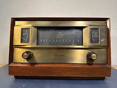 Vintage The Fisher FM-90 FM Tube Radio Tuner Brass Face Wood Case Series 90 • $224.99