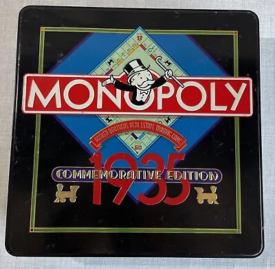 Vintage Monopoly 1935 Commemorative Edition Board Game 1985 Tin Metal Case • $17.99