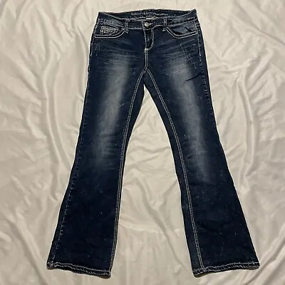 Vanity Premium Collection Bootcut Jeans Womens 29X33 Blue Embellished • $22.50