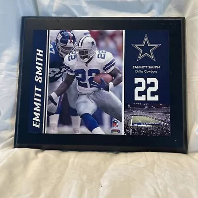 Emmit Smith Mounted Memories 8x10 Wooden Player Plaque Dallas Cowboys  • $15