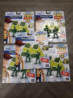 $26 • Buy DISNEY PIXAR Toy Story 4 Movie Green Army Men With Working Parachutes LOT OF 5