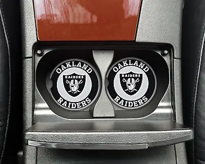 Oakland Raiders NFL Car Coasters Set Of 2 FREE SHIPPING • $11.99