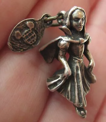 VTG Sterling SNOW WHITE Silver Bracelet Charm WALT DISNEY Tag • $34