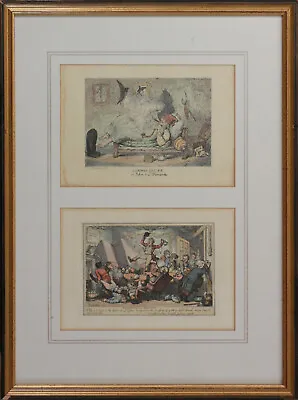 £345 • Buy Engravings By Gillray And Rowlandson:  German Luxury ,  Miseries Of The Country 