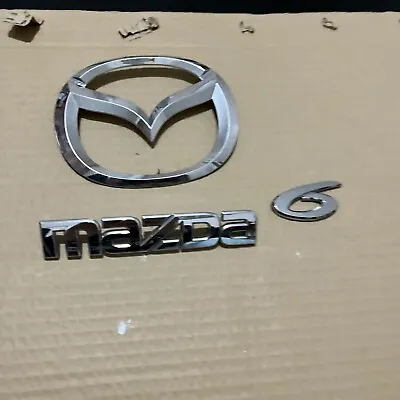 GENUINE New MAZDA BOOT BADGE Rear Emblem Mazda6 6 2007-2012 Saloon Sedan GH Mk2 • £20