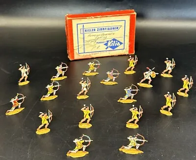 Vintage Tin Flats Romans Bowmen Fighting With Box P6 Kieler Zinnfiguren • $69.95