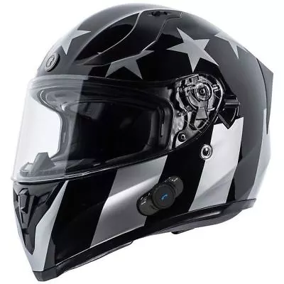 Torc T15B Bluetooth Motorcycle Helmet - Gloss Black Captain Shadow - Small • $269.99