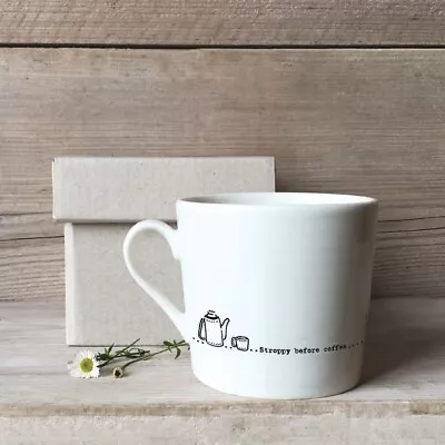 Porcelain Mug & Gift Box 'STROPPY BEFORE COFFEE' East Of India New • £12.99