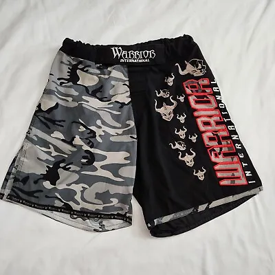 Warrior International Shorts Men's Size 30 Black Camo MMA Martial Arts UFC Gym • $24.99