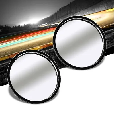 2x Circle Fixed Base Universal Stick On Auto Car View Driving Blind Spot Mirror • $5.65