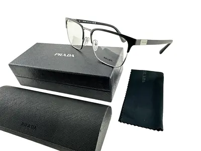 Prada NEW Heritage Matte Black $428 Men Metal Frames 57-19-150 Eyeglasses PR54TV • $109.25