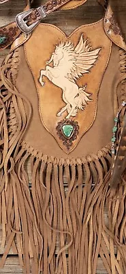 Petite Apache Mustang Tasseled Bag With Turquoise • $1650