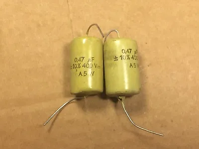 2 NOS Vintage Mullard .47 Uf 400v Mustard Capacitors TESTED Marshall Amp (Qty) • $15