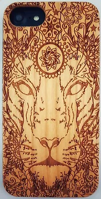 £21.99 • Buy Aztec Lion Natural Carved Wooden Phone Case For IPHONE SAMSUNG HUAWEI PIXEL