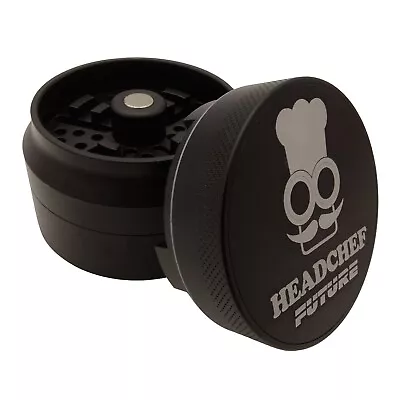 Headchef Future 4 Piece Grinder Colour Black Metal Herb Grinder 62mm • £25