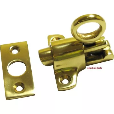 Fanlight Catch Polished Brass For Security Loft Sash Loft Hatch Window Wardrobe • £13.79