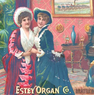 1880s Edward Clark Estey Organ Co. Pianos Organs Brattleboro VT Ladies P180 • $11.25