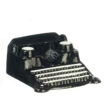 Dollhouse Classic Typewriter Miniature Study Office Accessory Black & White • $3.25