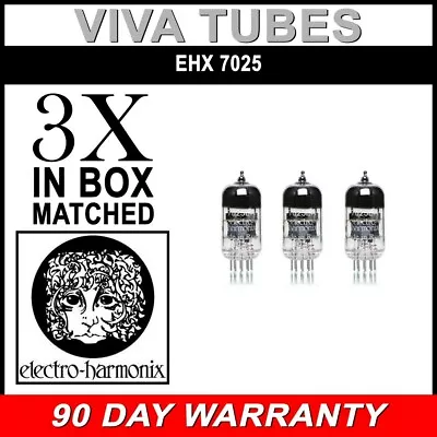 New Gain Matched Trio Electro-Harmonix 7025 (low Noise 12AX7) Vacuum Tubes • $96.32