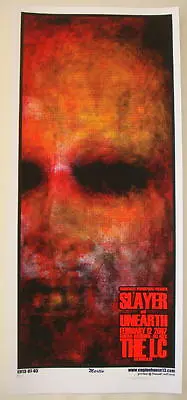 2007 Slayer & Unearth - Columbus Silkscreen Concert Poster S/N By Mike Martin  • $26.90