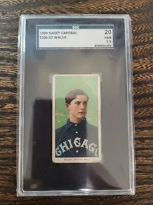 1909 T206 Ed Walsh Caporal Portrait Sgc 1.5 Chicago White Sox • $800