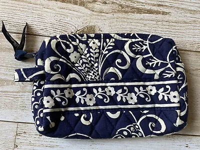 New Vera Bradley Small Cosmetic Bag In Twirly Birds Navy • $30