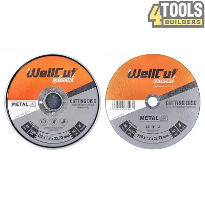 Wellcut Extreme Metal Cutting Disc Thin 115mm & 230mm For Angle Grinders • £8.98