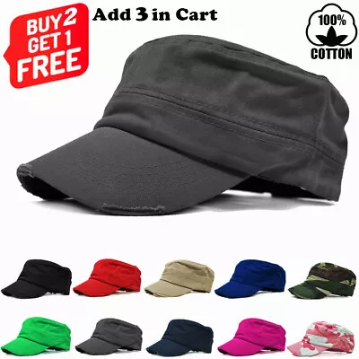 Summer Cap Army Hat Cadet Castro Military Patrol Baseball Vintage Cotton Caps • $9.99