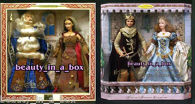Camelot Barbie Doll Arthur Guinevere Merlin Morgan LeFay Together Gift Set Lot 2 • $296.99