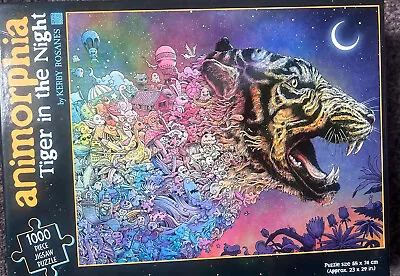 Anamorphia Tiger In The Night  Puzzle 1000 Pieces Gothic/Fantasy • £0.99