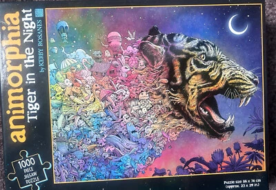 Anamorphia Tiger In The Night  Puzzle 1000 Pieces Gothic/Fantasy • £0.99