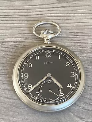 Vintage WW2 Zenith German Army Wermacht DH Pocket Watch Running Military • $479.99