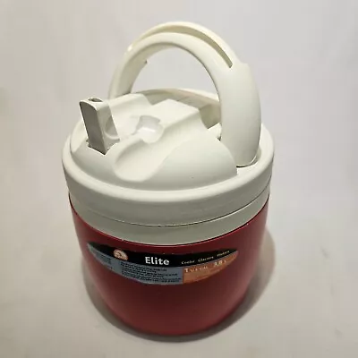 IGLOO Elite 1 One Gallon Water Jug / Cooler Thermos Red & White Insulated ~ E1 • $24.76