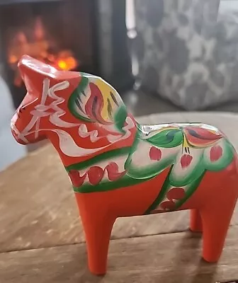 Swedish Dala Horse Akta Dalahemslojd NILS OLSSON 4  Tall • $18.99