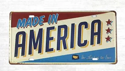  Made In America Tin Sign Car Plate Wall Art Design • $18.78
