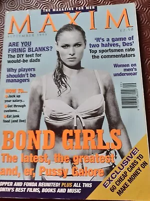 Maxim Magazine UK No 5 September 1995 James Bond Girls • £7.99