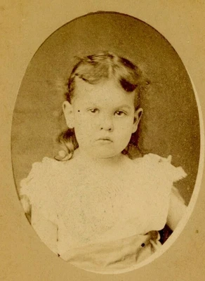 $6.99 • Buy CDV Photo By AP Gates Charleston, W. VA Very Cute Young Girl Long Hair