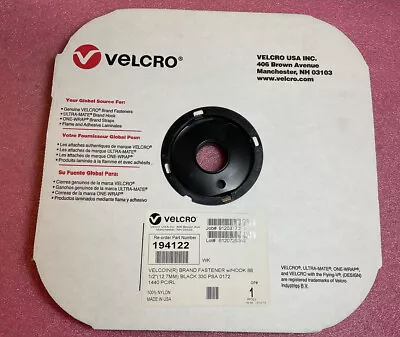 Velcro Brand Fastener W/hook 1/2  Black 1440pc/roll • $19.95