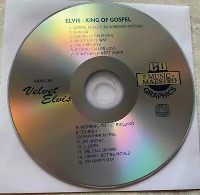 Elvis Presley Karaoke Cdg King Of Gospel Vol 30 Music Songs Collection • $11.91