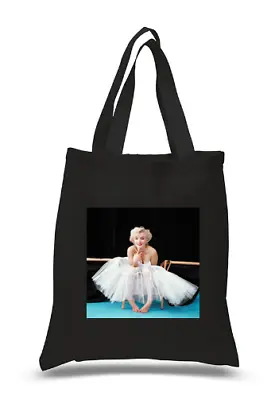 Shopper Tote Bag Cotton Black Cool Icon Stars Marilyn Monroe Ideal Gift Present • £7.99