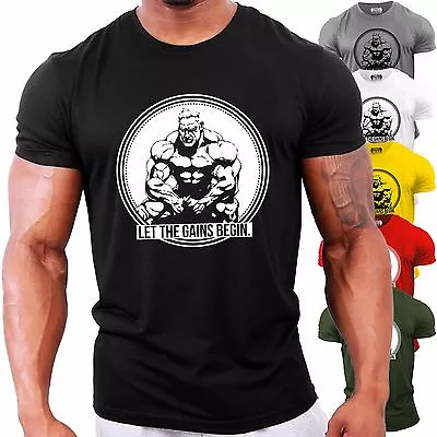 £13.99 • Buy Jay Cutler LET THE GAINS BEGIN | Bodybuilding T-Shirt Top Clothing Gym Stringer