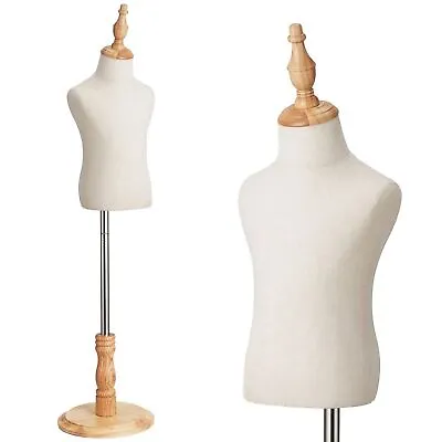 Spurgehom Kid Dress Form Adjustable Child Mannequin Body With Wood Base Toddl... • $57.73