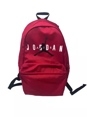 Nike Air Jordan Backpack Red Bag Large School Laptop Gym Travel Work Jumpman • $24