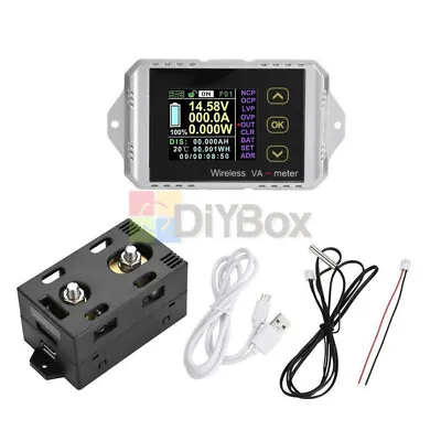 Wireless DC 0-400V 0-300A Ammeter Voltmeter Direct Current Voltage Tester RF Kit • $123.44