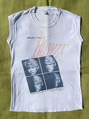 £40 • Buy 1983 David Bowie Serious Moonlight Tour Sleeveless Tour Shirt