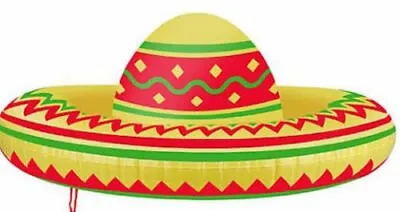 Inflatable Sombrero Hat 53cm Mexican Fancy Dress Prop • £3.25