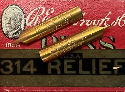 Two Vintage Esterbrook 314 Relief Dip Pen Nibs • $3