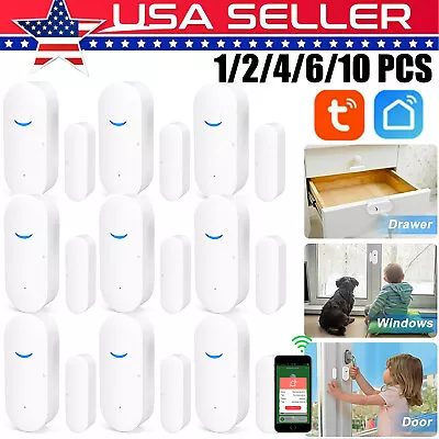 Tuya WiFi Door Sensor Window Magnetic Detector Burglar Alarm Home Security Lot • $10.88